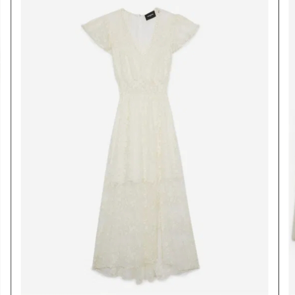 The Kooples Ecru Lace Sheer Details Embroidered Dress - Picture 4 of 13
